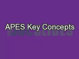APES Key Concepts