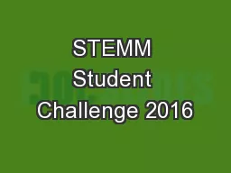 STEMM Student Challenge 2016