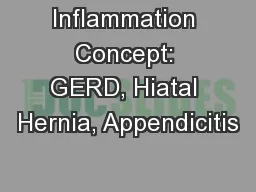 Inflammation Concept: GERD, Hiatal Hernia, Appendicitis