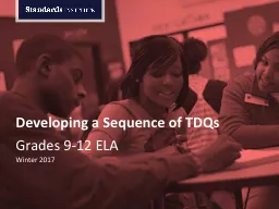 Developing a Sequence of TDQs