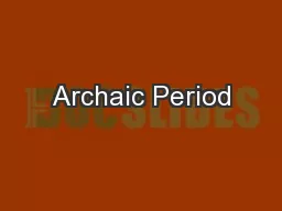 Archaic Period