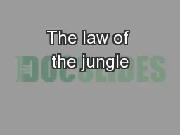 The law of the jungle