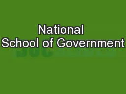 National School of Government