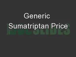 Generic Sumatriptan Price