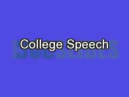 College Speech
