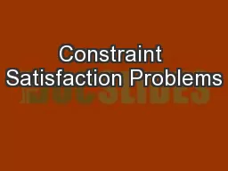 Constraint Satisfaction Problems