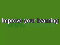 Improve your learning
