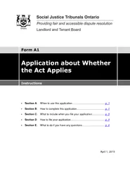 Section A  When to use this application Section How to