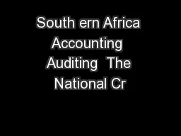 South ern Africa Accounting  Auditing  The National Cr
