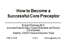How to Become a Successful Core Preceptor