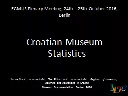 EGMUS Plenary Meeting, 24th – 25th October 2016, Berlin