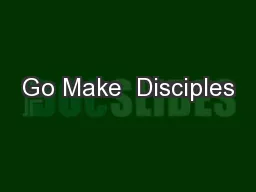 Go Make  Disciples