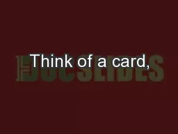 Think of a card,