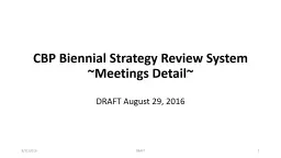 CBP Biennial Strategy Review System