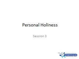 Personal Holiness