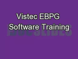 Vistec EBPG Software Training
