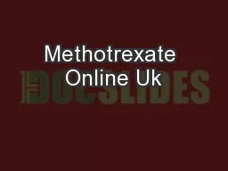 Methotrexate Online Uk