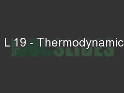 1 L 19 - Thermodynamics