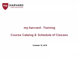 my.harvard - Training