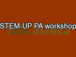 STEM-UP PA workshop