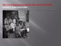 The Great Depression and the New Deal (1928-1941)