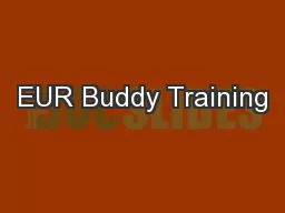 EUR Buddy Training