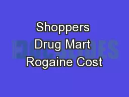 Shoppers Drug Mart Rogaine Cost