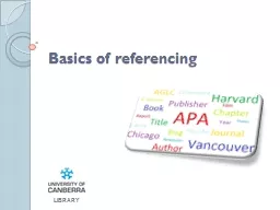 Basics of referencing