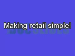 Making retail simple!