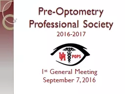 Pre-Optometry Professional Society