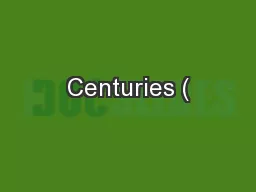 Centuries (