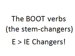 The BOOT verbs