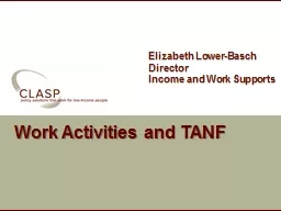 Work Activities and TANF