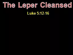 The Leper Cleansed