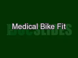 Medical Bike Fit