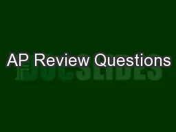 AP Review Questions