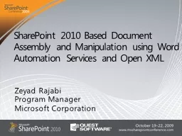 SharePoint 2010 Based Document Assembly and Manipulation us