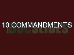 10 COMMANDMENTS