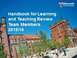 Handbook for Learning and Teaching