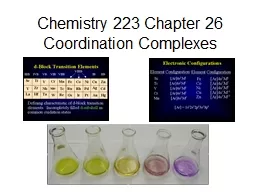 Chemistry 223 Chapter 26