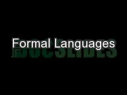 Formal Languages
