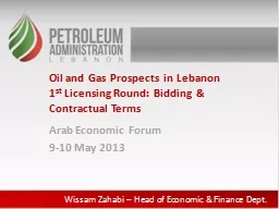 Oil and Gas Prospects in Lebanon