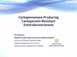Carbapenemase-Producing Carbapenem-Resistant