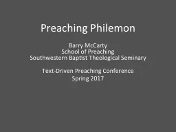 Preaching Philemon