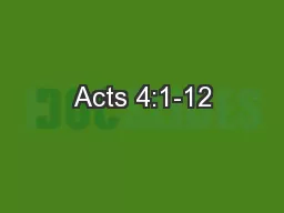 Acts 4:1-12