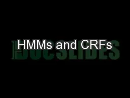 HMMs and CRFs
