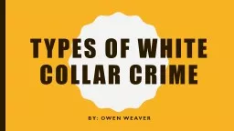 Types of White Collar Crime