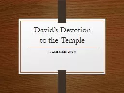 David’s Devotion