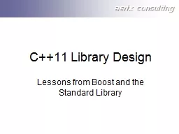 C++11 Library Design