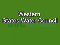 Western States Water Council